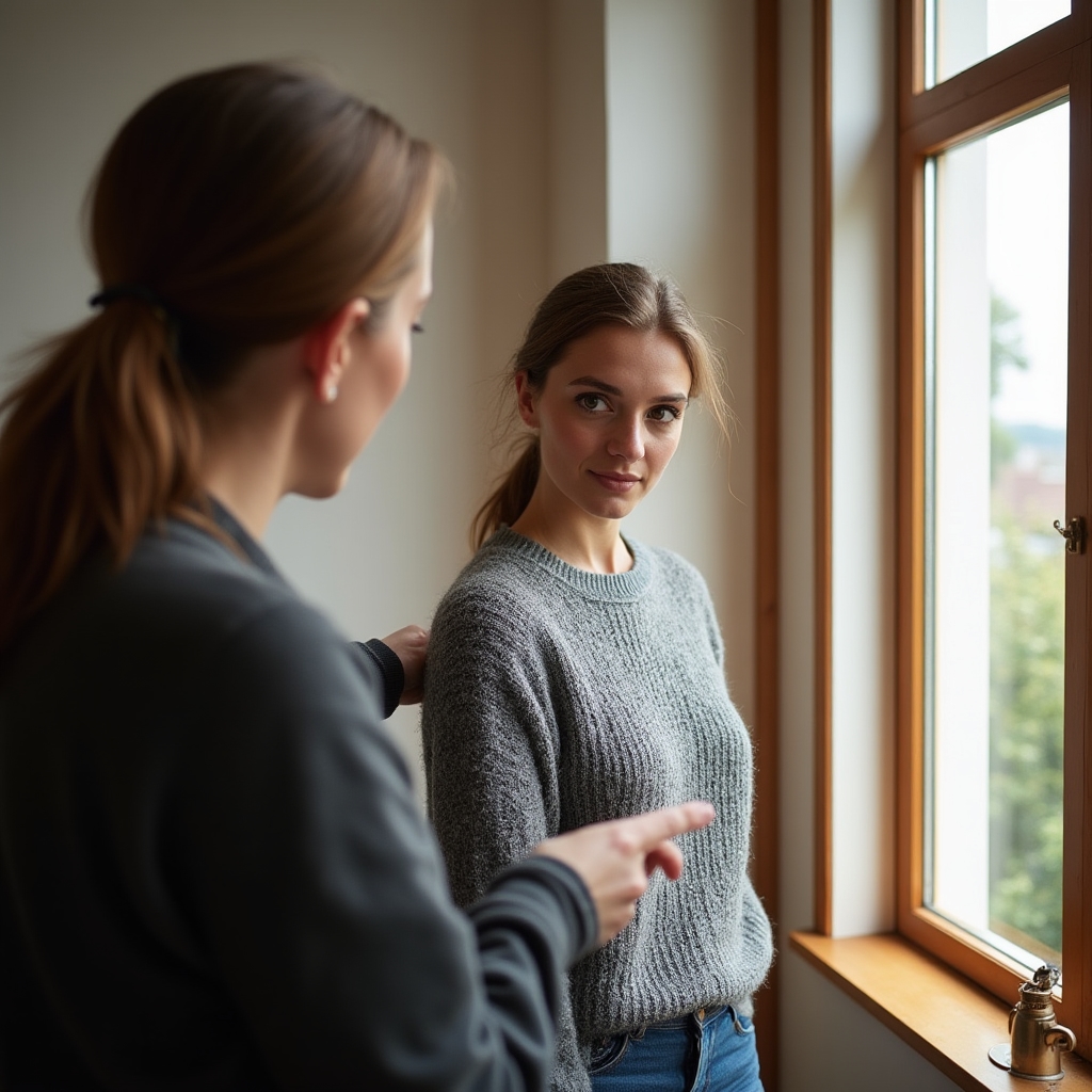 Model ustawiony przy oknie z miękkim bocznym światłem naturalnym